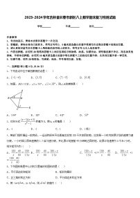 2023-2024学年吉林省长春市新区八上数学期末复习检测试题含答案