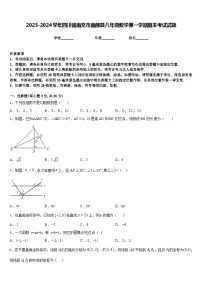 2023-2024学年四川省南充市南部县八年级数学第一学期期末考试试题含答案