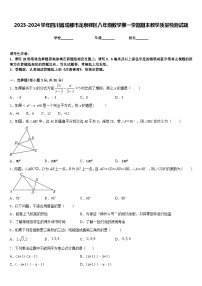 2023-2024学年四川省成都市龙泉驿区八年级数学第一学期期末教学质量检测试题含答案