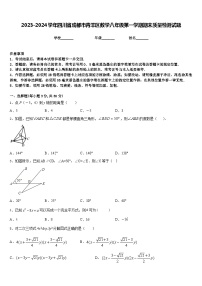 2023-2024学年四川省成都市青羊区数学八年级第一学期期末质量检测试题含答案