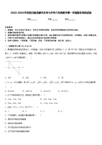 2023-2024学年四川省成都市天府七中学八年级数学第一学期期末预测试题含答案