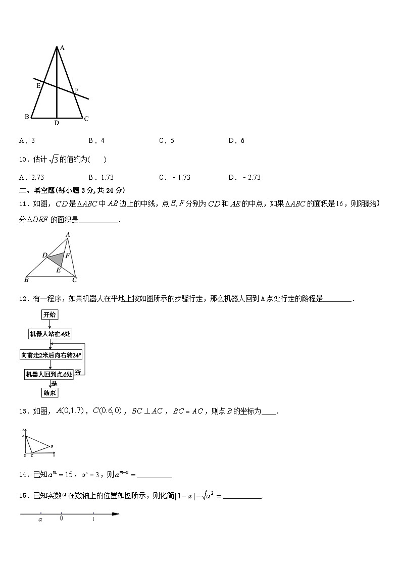 2023-2024学年四川省成都市温江区第二区八年级数学第一学期期末达标检测模拟试题含答案03