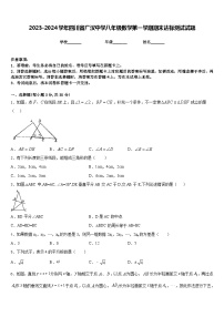 2023-2024学年四川省广汉中学八年级数学第一学期期末达标测试试题含答案