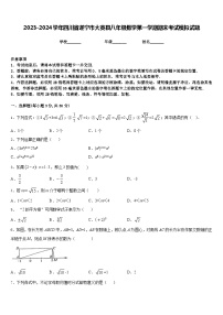 2023-2024学年四川省遂宁市大英县八年级数学第一学期期末考试模拟试题含答案