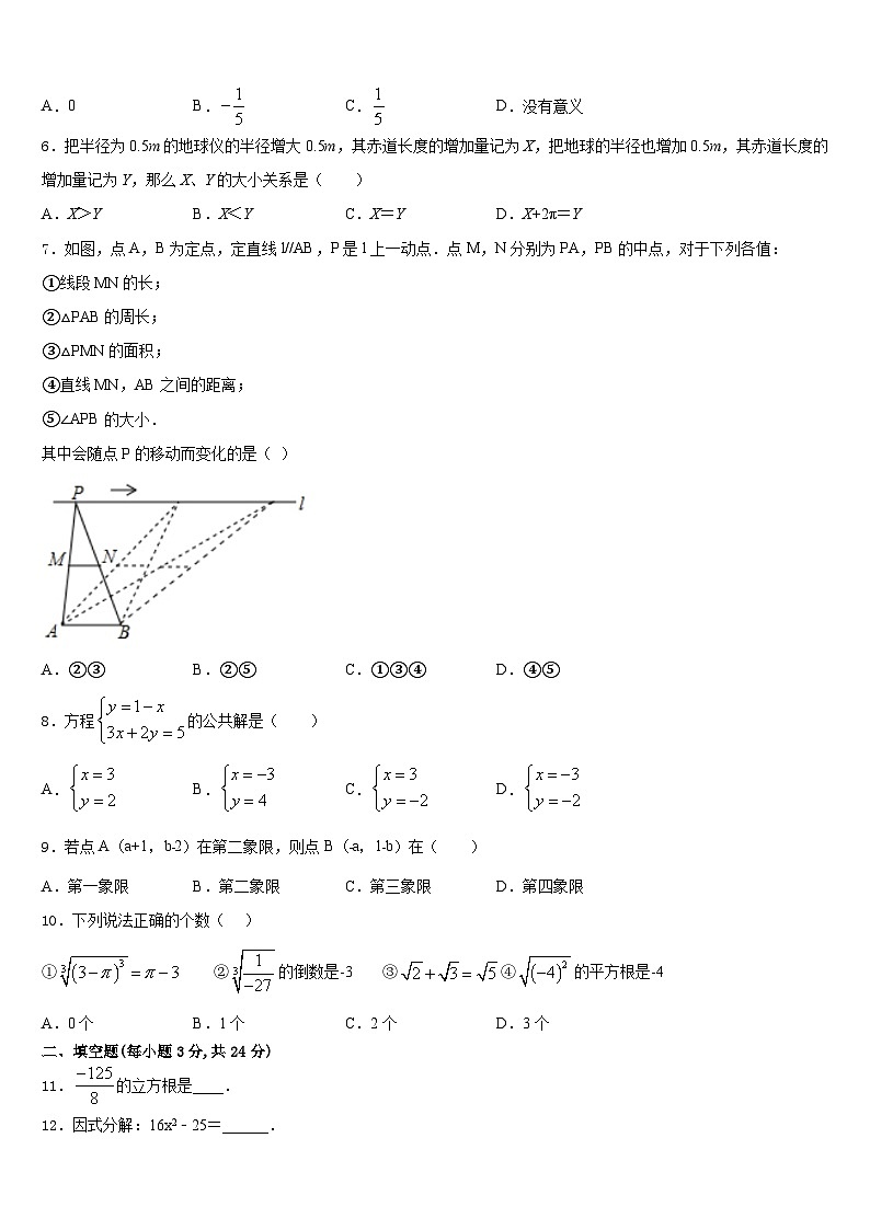 2023-2024学年四川省自贡市田家炳中学八上数学期末综合测试模拟试题含答案02