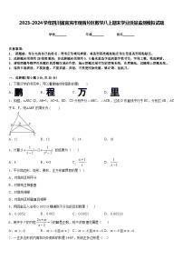 2023-2024学年四川省宜宾市观音片区数学八上期末学业质量监测模拟试题含答案