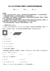 2023-2024学年安徽庐江县数学八上期末教学质量检测模拟试题含答案