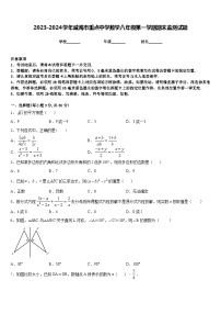 2023-2024学年威海市重点中学数学八年级第一学期期末监测试题含答案