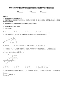 2023-2024学年北京师范大附属中学数学八上期末学业水平测试试题含答案