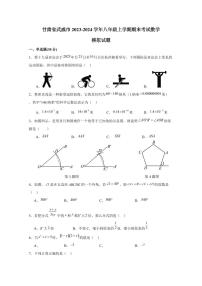 甘肃省武威市2023-2024学年八年级上学期期末考试数学模拟试题（含答案）