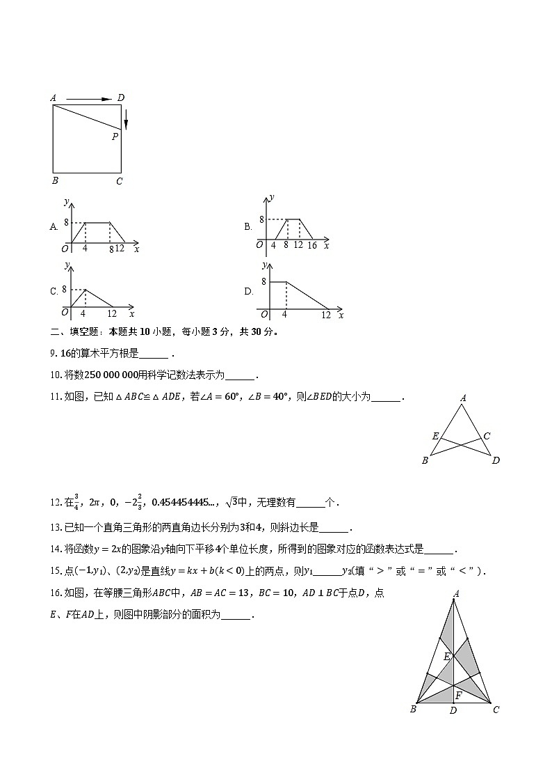 2022-2023学年江苏省宿迁市宿城区八年级（上）期末数学试卷（含解析）第2页