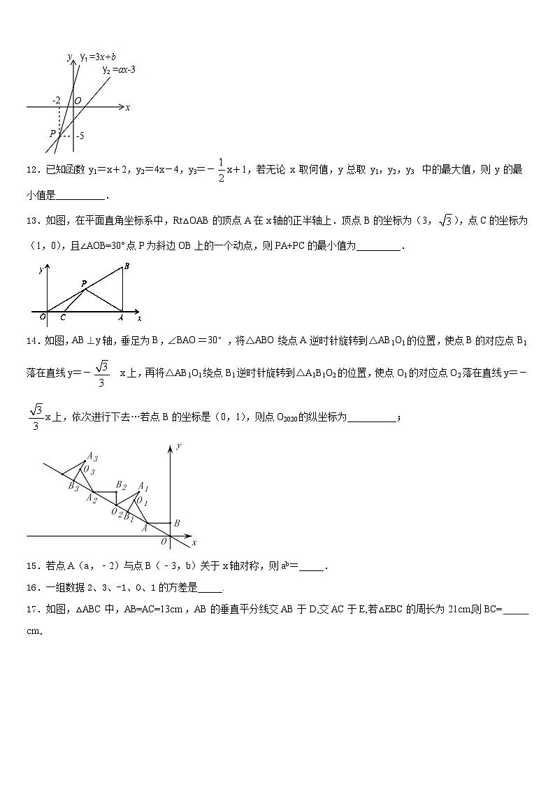 2023-2024学年安徽省蚌埠实验中学八年级数学第一学期期末复习检测试题含答案第3页