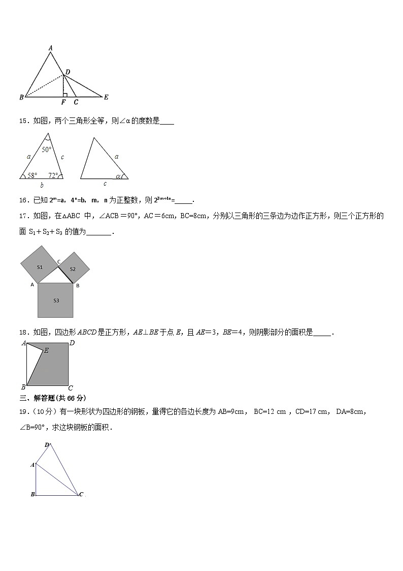 2023-2024学年安徽省淮北市西园中学八上数学期末综合测试模拟试题含答案03