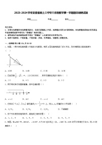 2023-2024学年安徽省颍上三中学八年级数学第一学期期末调研试题含答案