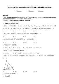 2023-2024学年山东省德州地区数学八年级第一学期期末复习检测试题含答案