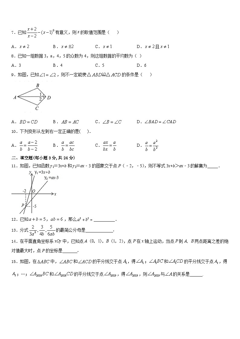 2023-2024学年山东省德州市乐陵市花园中学八年级数学第一学期期末经典试题含答案第2页