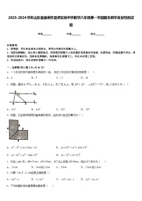 2023-2024学年山东省德州市夏津实验中学数学八年级第一学期期末教学质量检测试题含答案