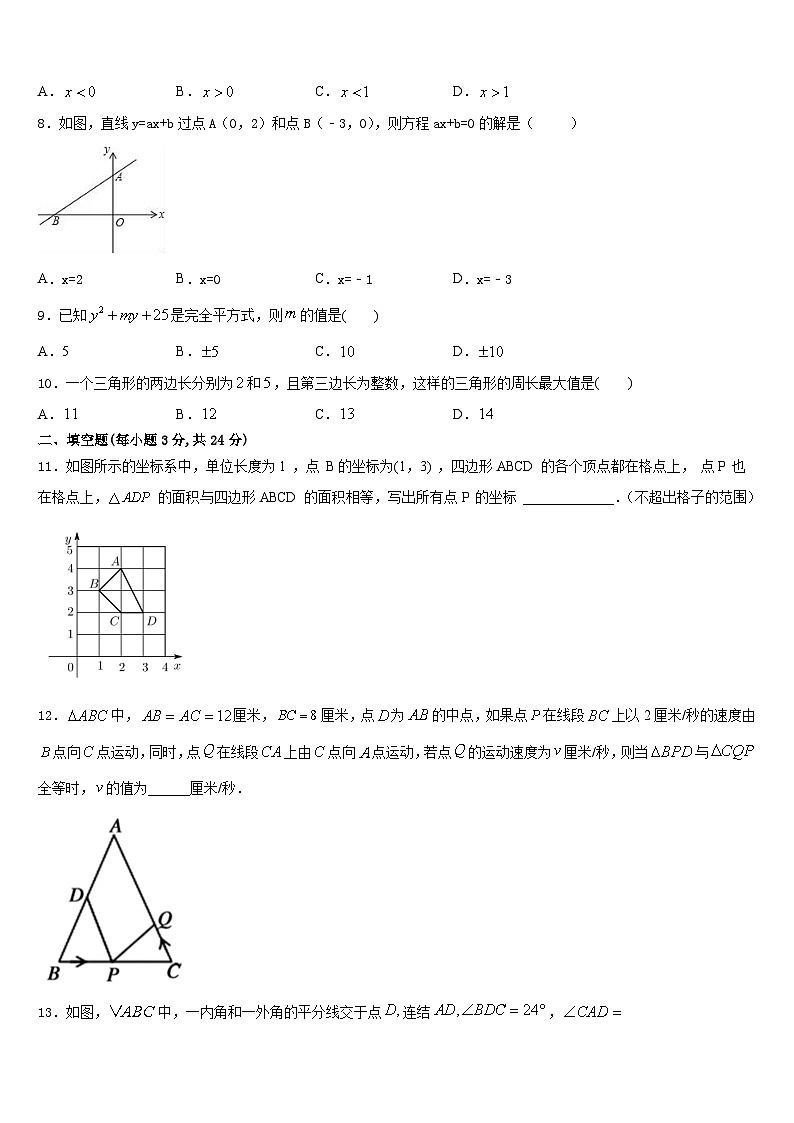 2023-2024学年山东省济南历下区八年级数学第一学期期末综合测试试题含答案第2页