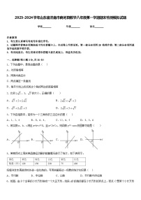 2023-2024学年山东省济南市商河县数学八年级第一学期期末检测模拟试题含答案