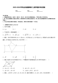 2023-2024学年山东省临朐县八上数学期末考试试题含答案