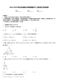 2023-2024学年山东省临沂市蒙阴县数学八上期末复习检测试题含答案