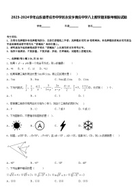 2023-2024学年山东省枣庄市中学区永安乡黄庄中学八上数学期末联考模拟试题含答案