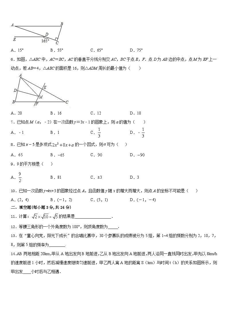 2023-2024学年山东省荣成三十五中学数学八上期末质量跟踪监视试题含答案第2页