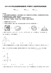 2023-2024学年山东省淄博市临淄区第二中学数学八上期末教学质量检测试题含答案