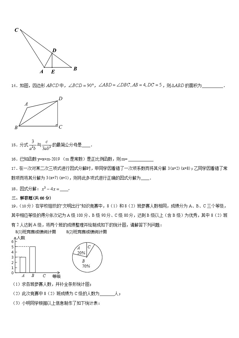 2023-2024学年山东省青岛五校联考八年级数学第一学期期末经典试题含答案03