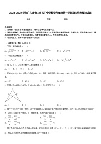 2023-2024学年广东省佛山市石门中学数学八年级第一学期期末统考模拟试题含答案