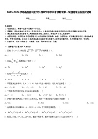 2023-2024学年山西省吕梁市兴县康宁中学八年级数学第一学期期末达标测试试题含答案