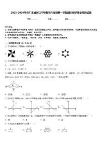 2023-2024学年广东省河口中学数学八年级第一学期期末教学质量检测试题含答案