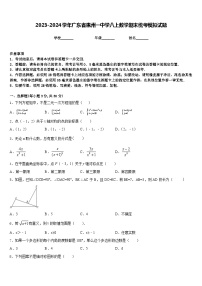 2023-2024学年广东省惠州一中学八上数学期末统考模拟试题含答案