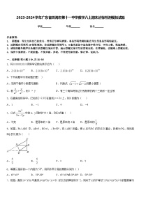 2023-2024学年广东省珠海市第十一中学数学八上期末达标检测模拟试题含答案