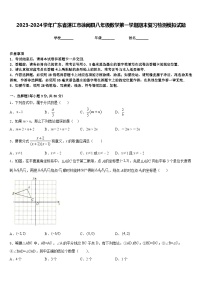 2023-2024学年广东省湛江市徐闻县八年级数学第一学期期末复习检测模拟试题含答案