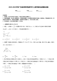 2023-2024学年广东省深圳市桃源中学八上数学期末监测模拟试题含答案