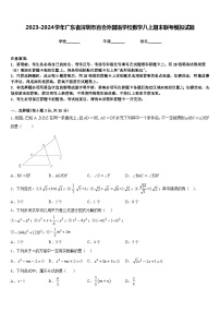 2023-2024学年广东省深圳市百合外国语学校数学八上期末联考模拟试题含答案