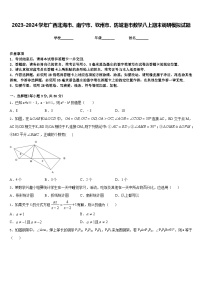 2023-2024学年广西北海市、南宁市、钦州市、防城港市数学八上期末调研模拟试题含答案