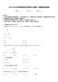 2023-2024学年张掖市重点中学数学八年级第一学期期末检测试题含答案