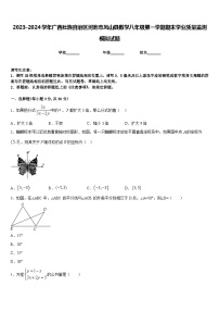 2023-2024学年广西壮族自治区河池市凤山县数学八年级第一学期期末学业质量监测模拟试题含答案