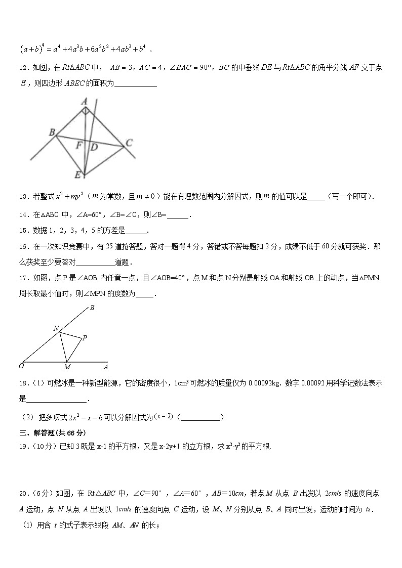 2023-2024学年广西岳池县联考数学八上期末复习检测试题含答案第3页