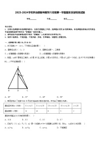 2023-2024学年怀远县联考数学八年级第一学期期末质量检测试题含答案