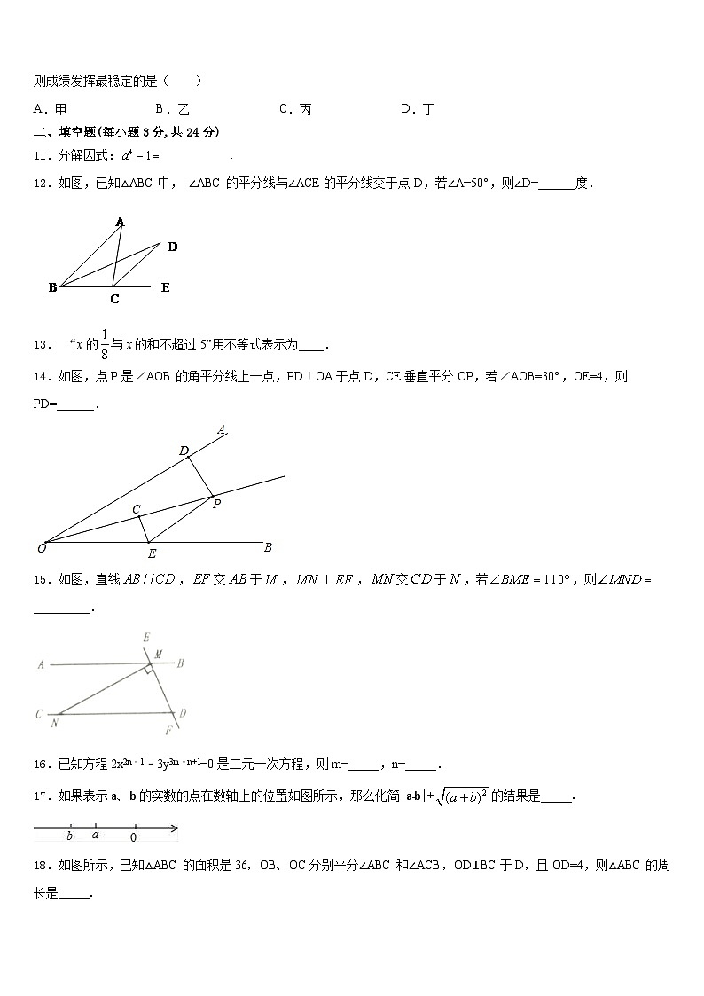 2023-2024学年揭阳市榕城区八上数学期末检测模拟试题含答案03