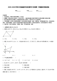 2023-2024学年江苏省南京市名校数学八年级第一学期期末预测试题含答案