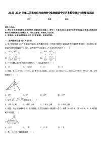 2023-2024学年江苏省南京市南师附中集团新城中学八上数学期末检测模拟试题含答案