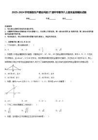 2023-2024学年新疆生产建设兵团27团中学数学八上期末监测模拟试题含答案