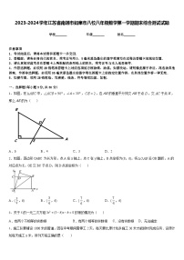 2023-2024学年江苏省南通市如皋市八校八年级数学第一学期期末综合测试试题含答案