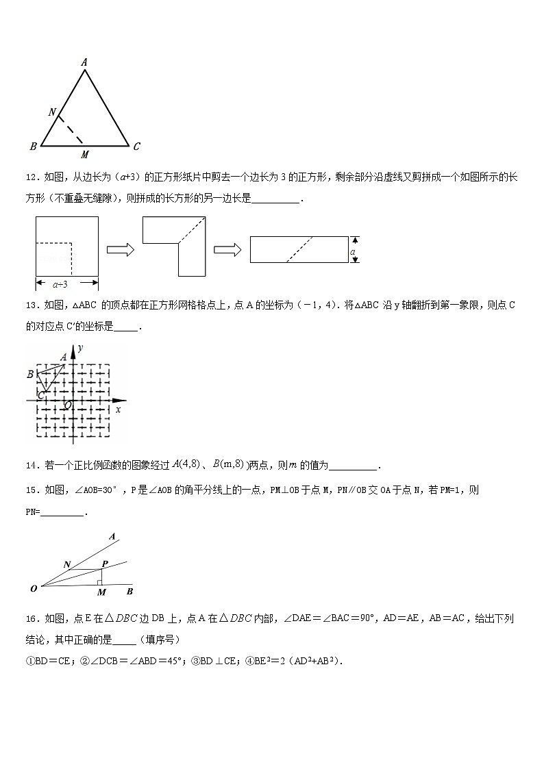 2023-2024学年江苏省南通市如皋市白蒲中学数学八上期末质量跟踪监视试题含答案03