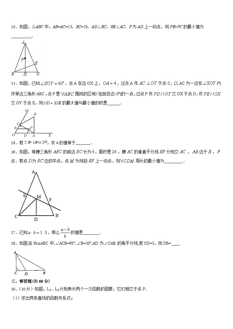 2023-2024学年江苏省南通市田家炳中学数学八上期末教学质量检测试题含答案第3页
