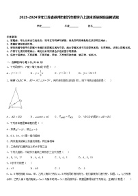 2023-2024学年江苏省徐州市新沂市数学八上期末质量跟踪监视试题含答案